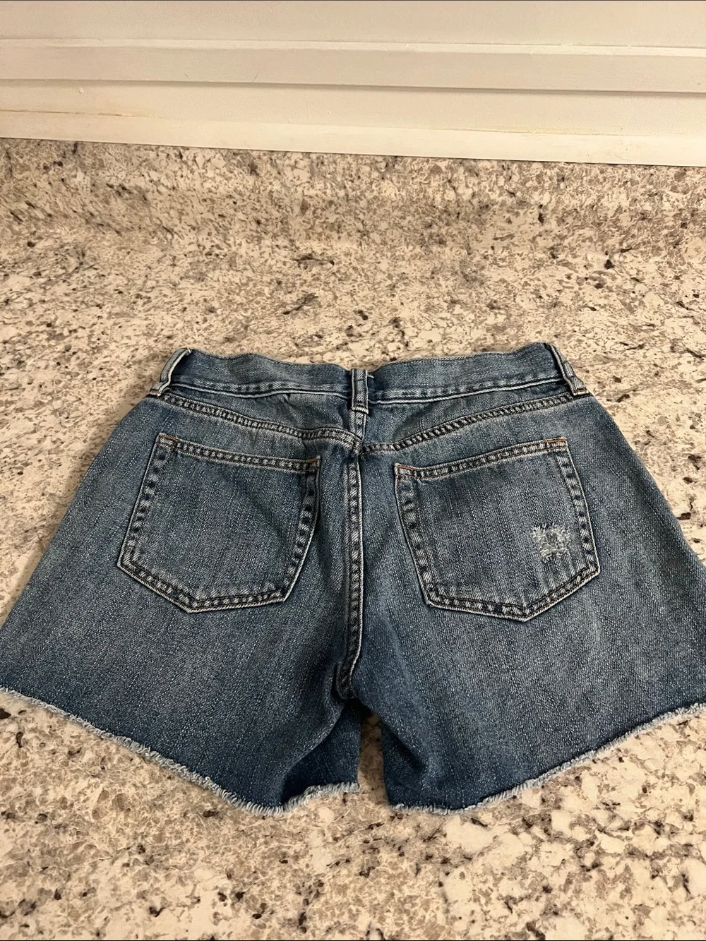 J. Crew Mid-Blue Denim Cutoff Shorts